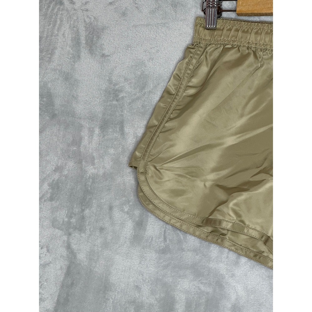 NWT Fear of God Essentials Women Nylon Running Shorts Harvest Tan Logo Medium - Picture 4 of 10